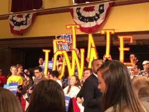 Clinton/Kaine supporters at Iowa State University