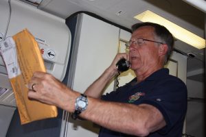 Mail Call is a cramped and chaotic and joyous affair on board the homeward bound Honor Flight.